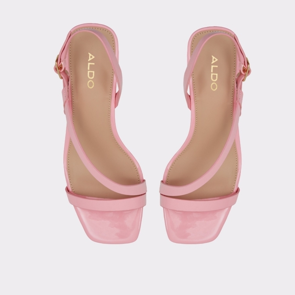 NEW ALDO Pink Sling back heeled sandal, Size 5